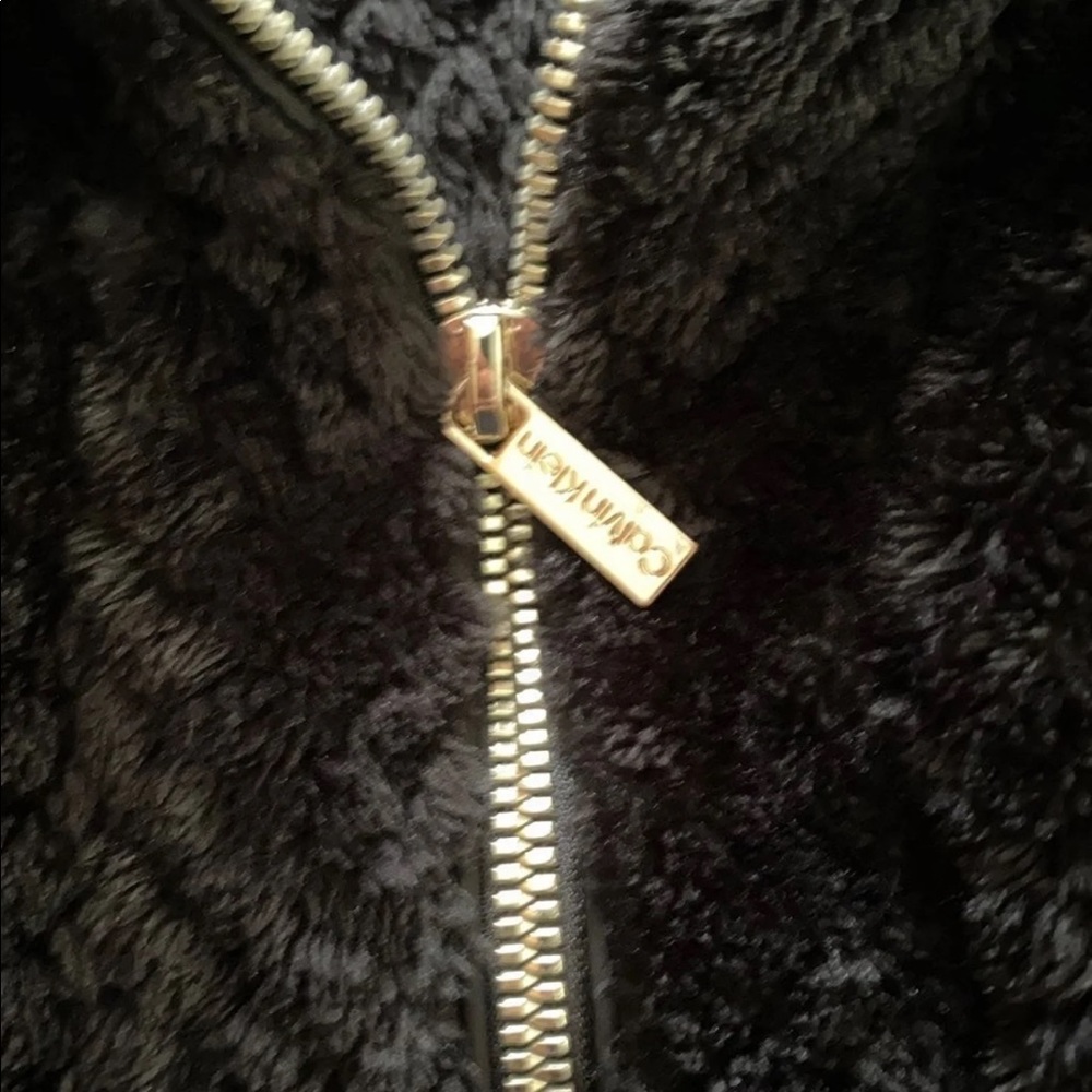 Black Calvin Klein Fuzzy Jacket